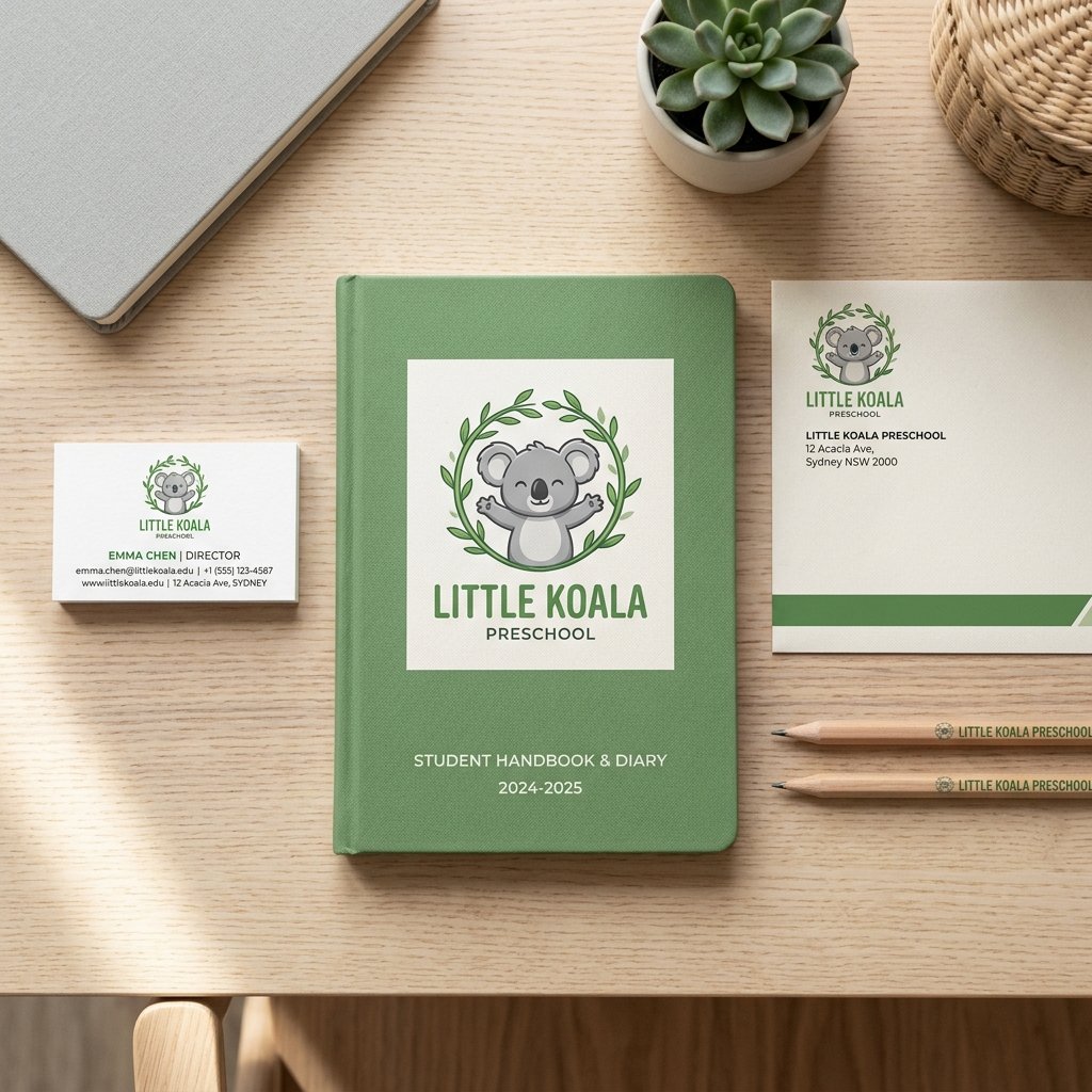 Preschool school stationery package
